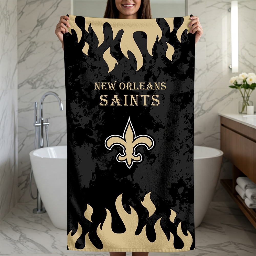 LIMITED EDITION - NEW CUSTOMIZED NFL24 NOS NEW ORLEANS SAINTS BEACH TOWEL FOR FAN