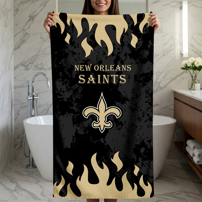LIMITED EDITION - NEW CUSTOMIZED NFL24 NOS NEW ORLEANS SAINTS BEACH TOWEL FOR FAN