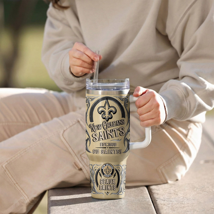 LIMITED EDITION - NEW CUSTOMIZED NFL24 NOS NEW ORLEANS SAINTS 40OZ TUMBLER