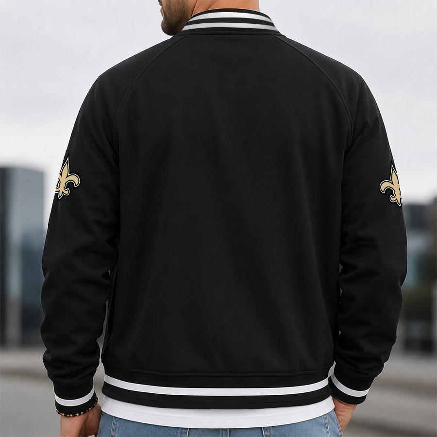 [SPECIAL OFFER] NEW CUSTOMIZED NFL24 NOS NEW ORLEANS SAINTS MEN'S CASUAL JACKET