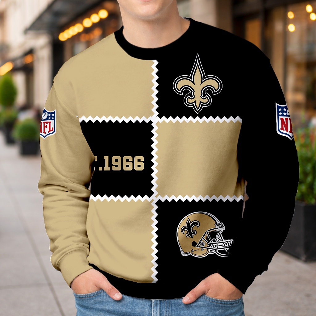 LIMITED EDITION - NEW CUSTOMIZED NFL24 NOS NEW ORLEANS SAINTS UNISEX T-SHIRT, POLO, HOODIE & JACKETS
