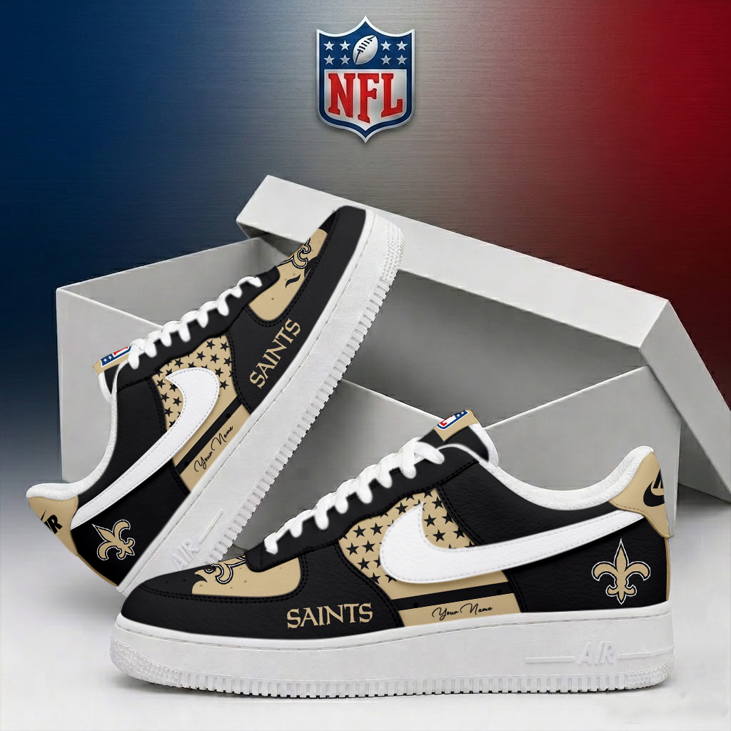 LIMITED EDITION - NEW CUSTOMIZED NFL24 NOS NEW ORLEANS SAINTS AF1 SHOES