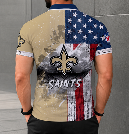 SPECIAL EDITION - NEW CUSTOMIZED NFL24 NOS NEW ORLEANS SAINTS POLO SHIRT