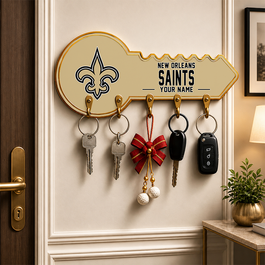 [SPECIAL OFFER] NEW CUSTOMIZED NFL24 NOS NEW ORLEANS SAINTS WALL KEY HOLDER FOR HOME