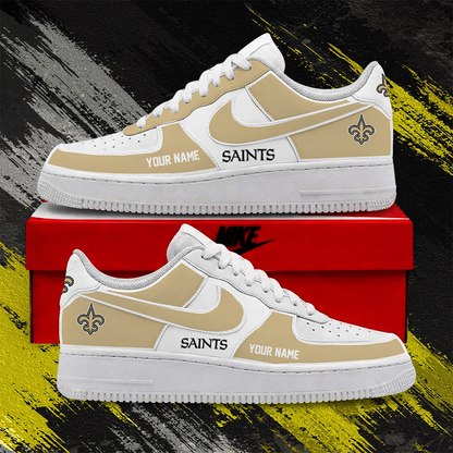 LIMITED EDITION - NEW CUSTOMIZED NFL24 NOS NEW ORLEANS SAINTS AF1 SHOES