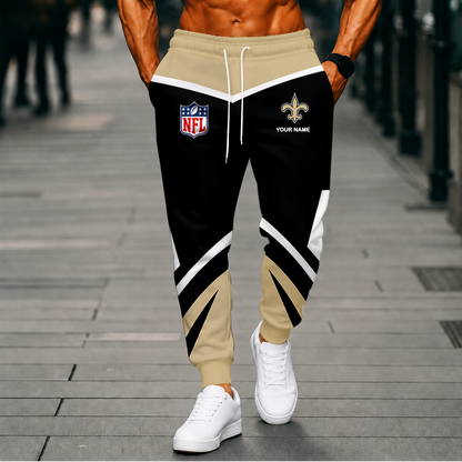 LIMITED EDITION - NEW CUSTOMIZED NFL24 NOS NEW ORLEANS SAINTS SWEATPANTS