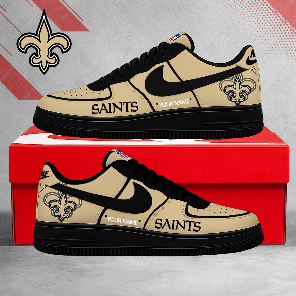 SPECIAL EDITION - NEW CUSTOMIZED NFL24 NOS NEW ORLEANS SAINTS AF1 SHOES