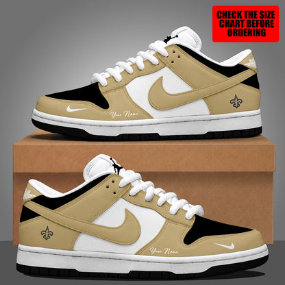 [SPECIAL OFFER] NEW CUSTOMIZED NFL24 NOS NEW ORLEANS SAINTS DUNK LOW SHOES