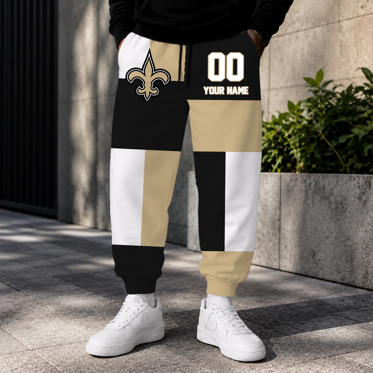 LIMITED EDITION - NEW CUSTOMIZED NFL24 NOS NEW ORLEANS SAINTS SWEATPANTS