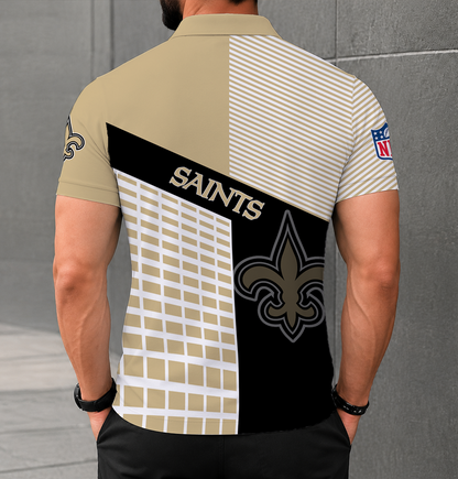 LIMITED EDITION - NEW CUSTOMIZED NFL24 NOS NEW ORLEANS SAINTS POLO SHIRT