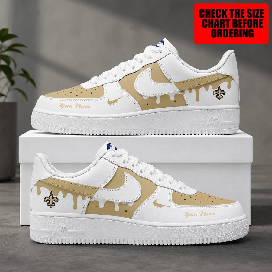 [SPECIAL OFFER] NEW CUSTOMIZED NFL24 NOS NEW ORLEANS SAINTS AF1 SHOES