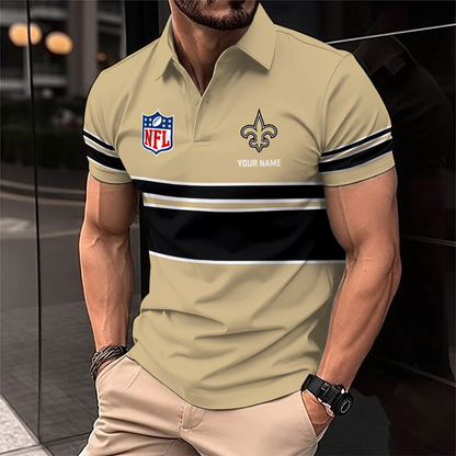 [SPECIAL OFFER] NEW CUSTOMIZED NFL24 NOS NEW ORLEANS SAINTS POLO SHIRT