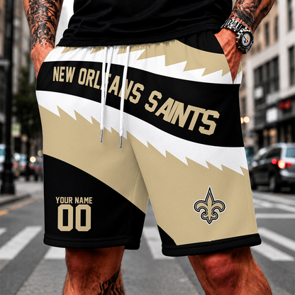 [SPECIAL OFFER] NEW CUSTOMIZED NFL24 NOS NEW ORLEANS SAINTS SHORT PANTS