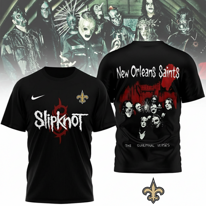 LIMITED EDITION - NEW CUSTOMIZED NFL24 NOS NEW ORLEANS SAINTS SLIPKNOT 3D SHIRT
