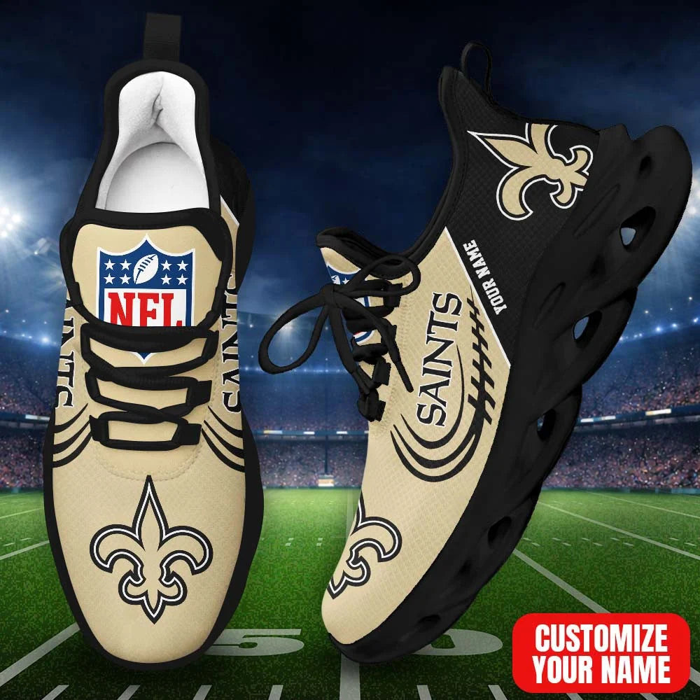 LIMITED EDITION - NEW CUSTOMIZED NFL24 NOS NO SAINTS PREMIUM CLUNKY SNEAKERS