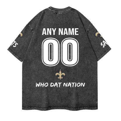 [SPECIAL OFFER] NEW CUSTOMIZED NFL24 NOS NEW ORLEANS SAINTS MULTICOLOR WASHED TEE