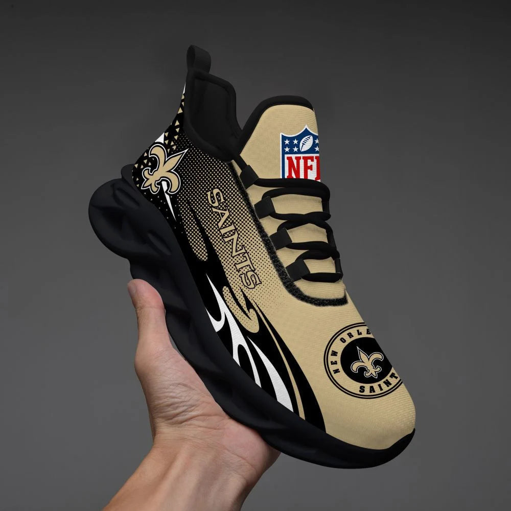 LIMITED EDITION - NEW CUSTOMIZED NFL24 NOS NEW ORLEANS SAINTS UNISEX MAX SOUL SHOES