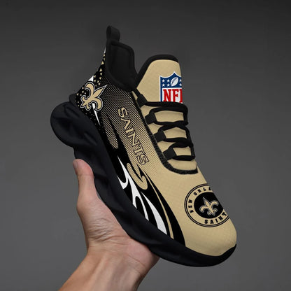 LIMITED EDITION - NEW CUSTOMIZED NFL24 NOS NEW ORLEANS SAINTS UNISEX MAX SOUL SHOES