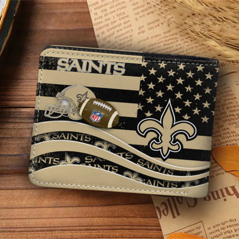 [SPECIAL OFFER] NEW CUSTOMIZED NFL24 NOS NEW ORLEANS SAINTS LEATHER WALLET