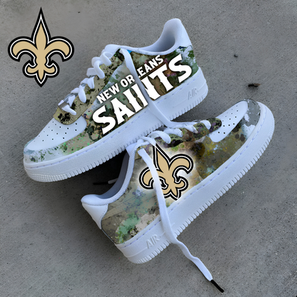 [SPECIAL OFFER] NEW CUSTOMIZED NFL24 NOS NEW ORLEANS SAINTS AF1 SNEAKERS