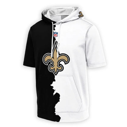 LIMITED EDITION - NEW CUSTOMIZED NFL24 NOS NEW ORLEANS SAINTS SHORT SLEEVE HOODIE T-SHIRT