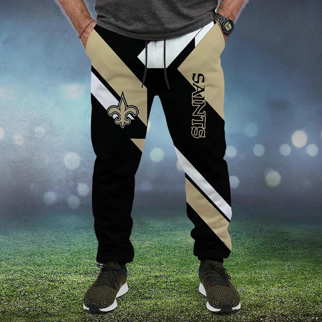 LIMITED EDITION - NEW CUSTOMIZED NFL24 NOS NEW ORLEANS SAINTS SWEATPANTS