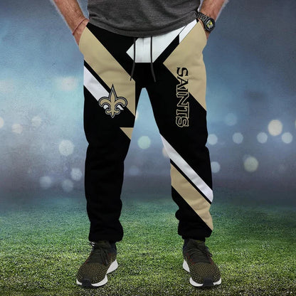 LIMITED EDITION - NEW CUSTOMIZED NFL24 NOS NEW ORLEANS SAINTS SWEATPANTS