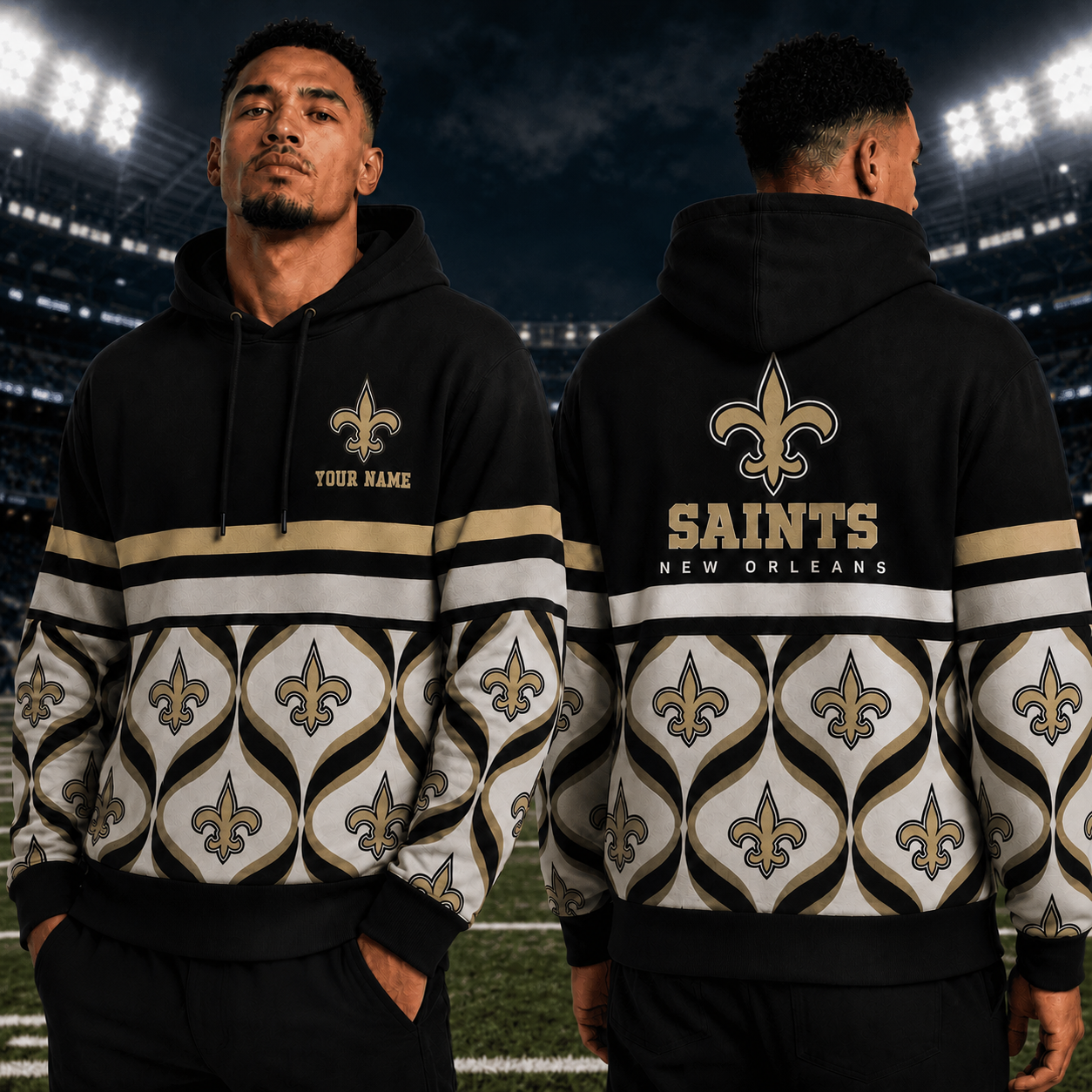 LIMITED EDITION - NEW CUSTOMIZED NFL24 NOS NEW ORLEANS SAINTS T-SHIRT, HOODIE, ZIP HOODIE
