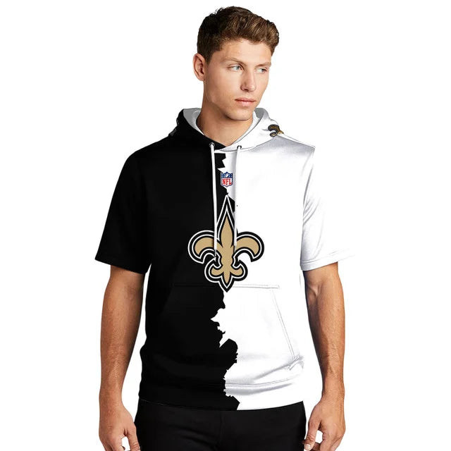 LIMITED EDITION - NEW CUSTOMIZED NFL24 NOS NEW ORLEANS SAINTS SHORT SLEEVE HOODIE T-SHIRT