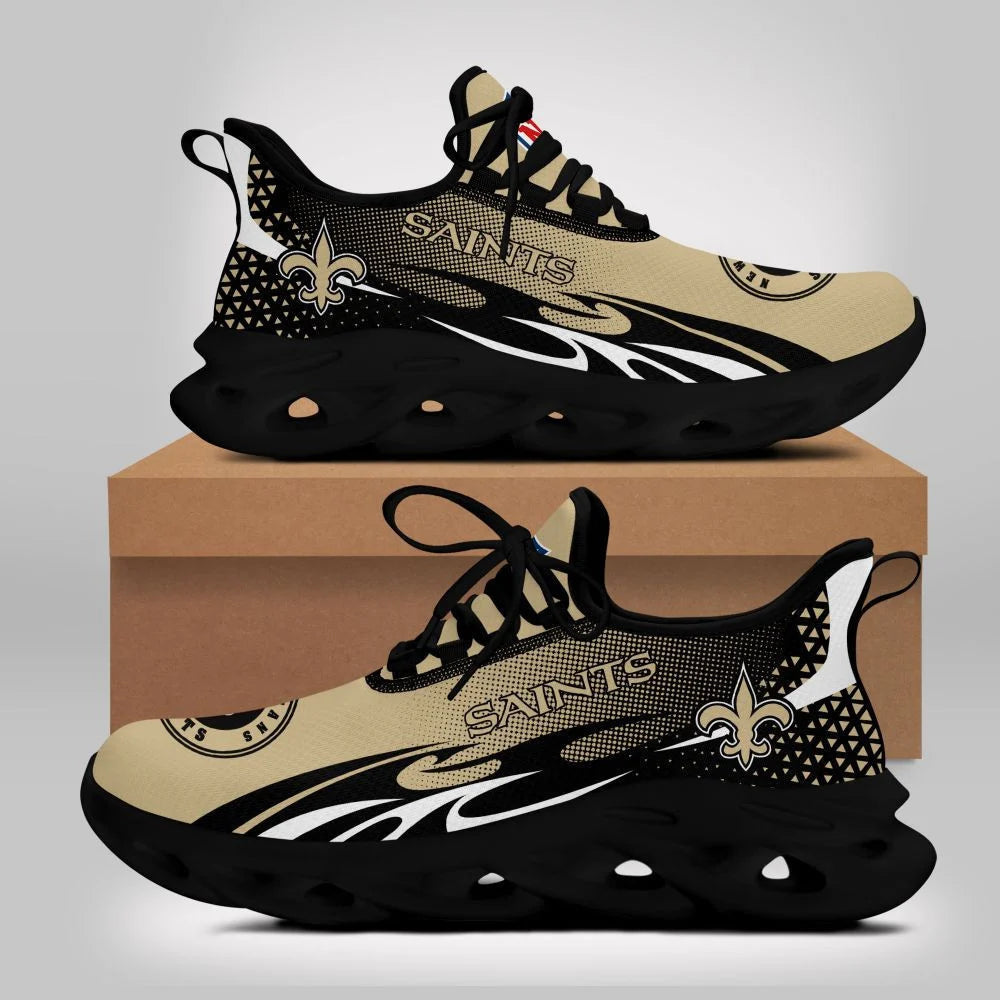LIMITED EDITION - NEW CUSTOMIZED NFL24 NOS NEW ORLEANS SAINTS UNISEX MAX SOUL SHOES
