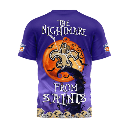 [SPECIAL OFFER] NEW CUSTOMIZED NFL24 NOS NEW ORLEANS SAINTS HALLOWEEN THE NIGHTMARE APPAREL
