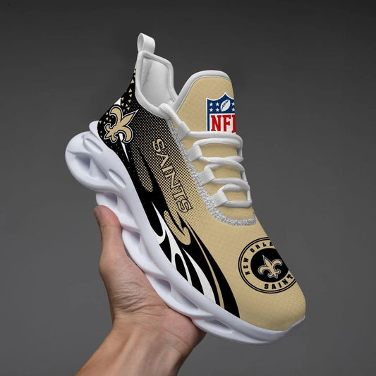 LIMITED EDITION - NEW CUSTOMIZED NFL24 NOS NEW ORLEANS SAINTS UNISEX MAX SOUL SHOES