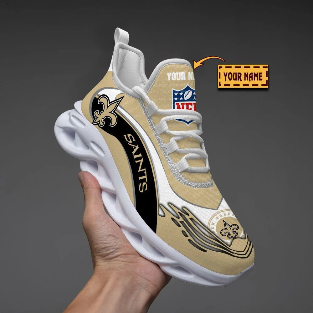 LIMITED EDITION - NEW CUSTOMIZED NFL24 NOS NEW ORLEANS SAINTS UNISEX MAX SOUL SHOES