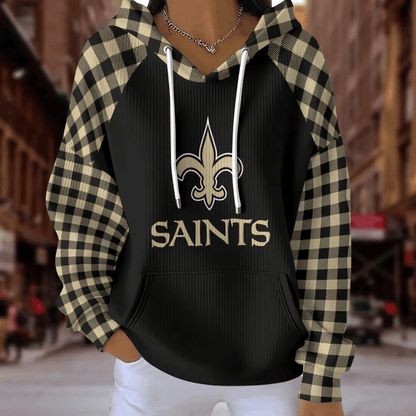 [SPECIAL OFFER] NEW CUSTOMIZED NFL24 NOS NEW ORLEANS SAINTS RIBBED HOODIE & SWEATSHIRT