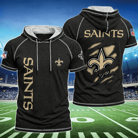 [SPECIAL OFFER] NEW CUSTOMIZED NFL24 NOS NEW ORLEANS SAINTS SHORT SLEEVE HOODIE