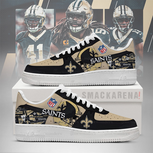 LIMITED EDITION - NEW CUSTOMIZED NFL24 NOS NO SAINTS AF1 SNEAKERS