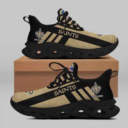 LIMITED EDITION - NEW CUSTOMIZED NFL24 NOS NEW ORLEANS SAINTS UNISEX MAX SOUL SHOES