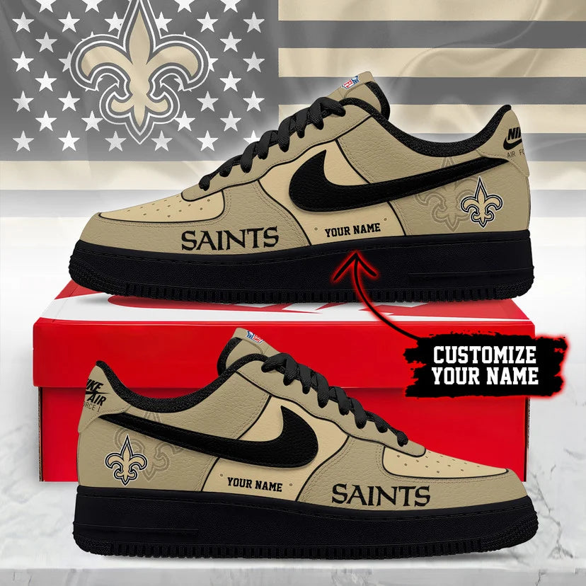 LIMITED EDITION - NEW CUSTOMIZED NFL24 NOS NO SAINTS AF1 SNEAKERS