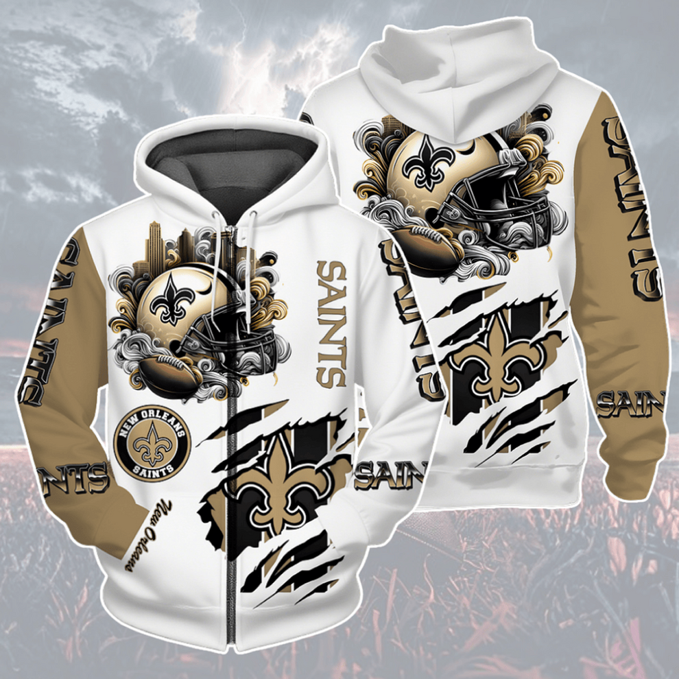 LIMITED EDITION - NEW CUSTOMIZED NFL24 NOS NEW ORLEANS SAINTS UNISEX T-SHIRT, POLO, HOODIE & JACKETS