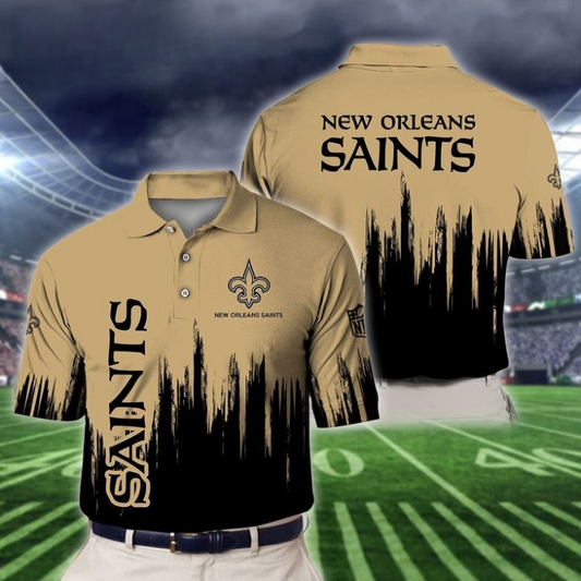 LIMITED EDITION - NEW CUSTOMIZED NFL24 NOS NEW ORLEANS SAINTS POLO SHIRT
