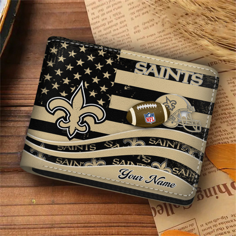 [SPECIAL OFFER] NEW CUSTOMIZED NFL24 NOS NEW ORLEANS SAINTS LEATHER WALLET