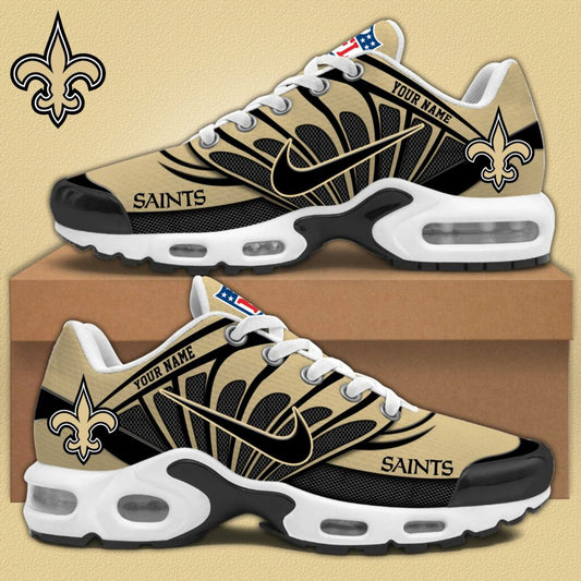 LIMITED EDITION - NEW CUSTOMIZED NFL24 NOS NEW ORLEANS SAINTS AIR MAX PLUS SNEAKERS