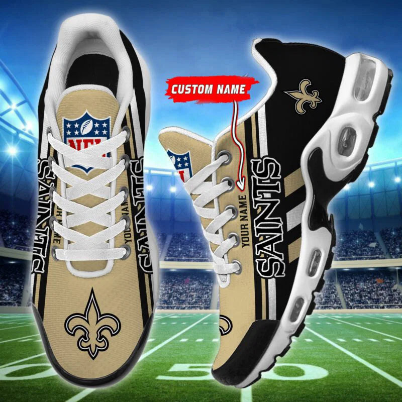 LIMITED EDITION - NEW CUSTOMIZED NFL24 NOS NEW ORLEANS SAINTS AIR MAX PLUS SNEAKERS