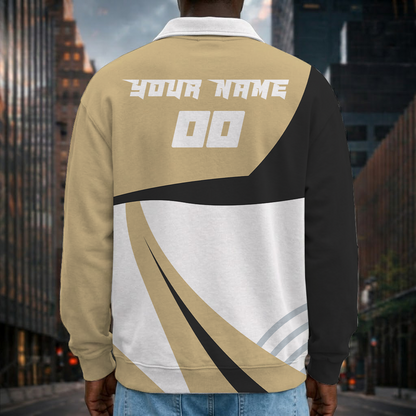 [SPECIAL OFFER] NEW CUSTOMIZED NFL24 NOS NEW ORLEANS SAINTS LONG SLEEVE POLO SHIRT