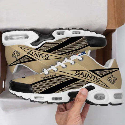 LIMITED EDITION - NEW CUSTOMIZED NFL24 NOS NEW ORLEANS SAINTS AIR MAX PLUS SNEAKERS