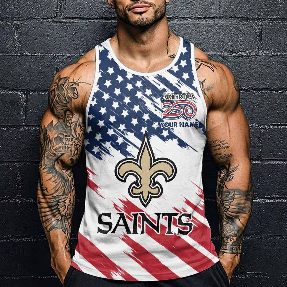 LIMITED EDITION - NEW CUSTOMIZED NFL24 NOS NEW ORLEANS SAINTS UNISEX TANK TOP
