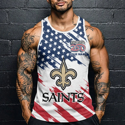 LIMITED EDITION - NEW CUSTOMIZED NFL24 NOS NEW ORLEANS SAINTS UNISEX TANK TOP