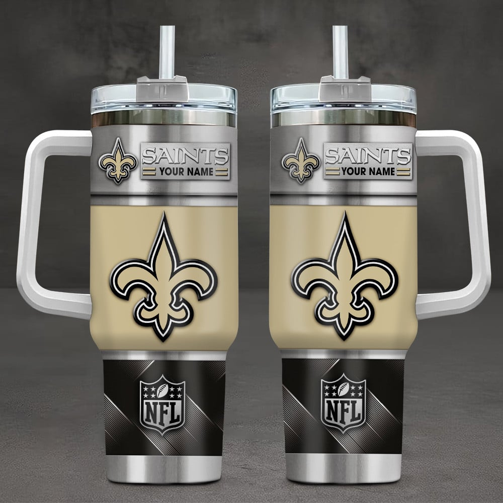 LIMITED EDITION - NEW CUSTOMIZED NFL24 NOS NEW ORLEANS SAINTS TUMBLER CUP