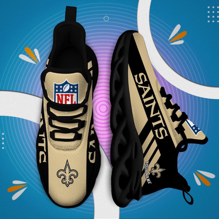 LIMITED EDITION - NEW CUSTOMIZED NFL24 NOS NEW ORLEANS SAINTS UNISEX MAX SOUL SHOES