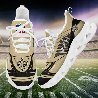 LIMITED EDITION - NEW CUSTOMIZED NFL24 NOS NEW ORLEANS SAINTS UNISEX MAX SOUL SHOES